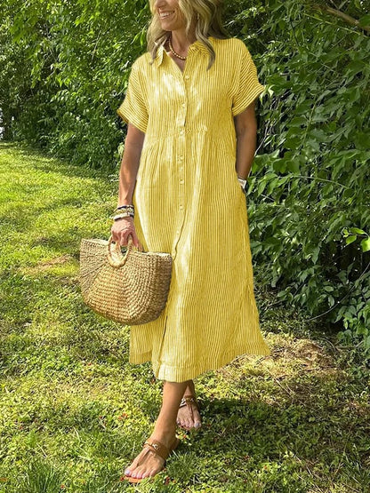 Vanessa - Striped Button-Up Dress