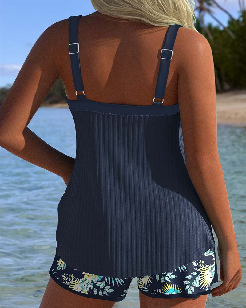LIVORA – Tankini a Righe con Pantaloni