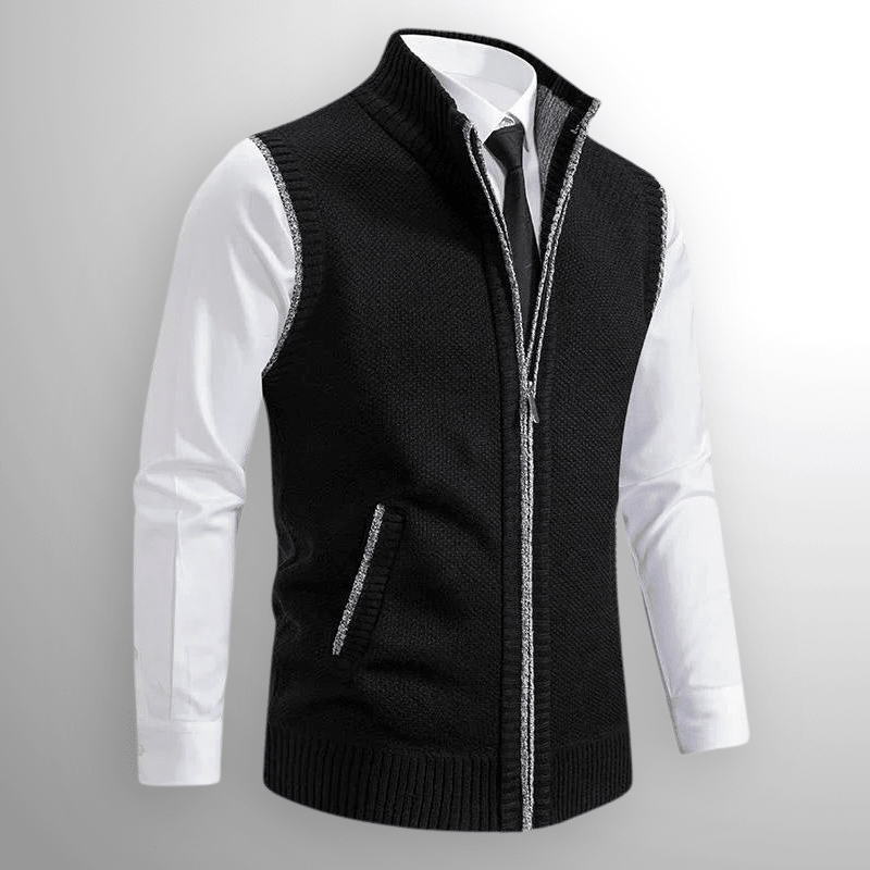 DONATO | GILET IN MAGLIA CON CERNIERA