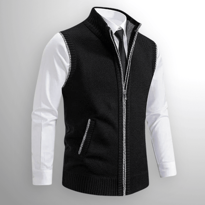 DONATO | GILET IN MAGLIA CON CERNIERA
