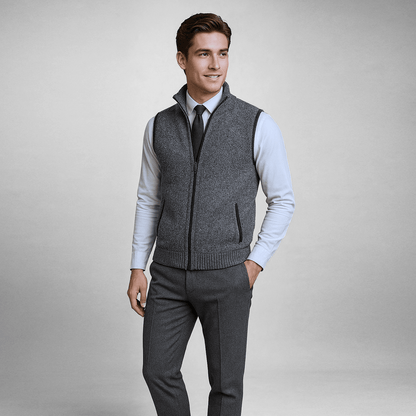 DONATO | GILET IN MAGLIA CON CERNIERA