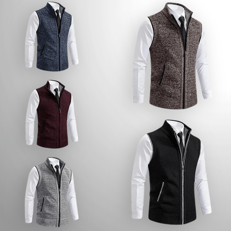 DONATO | GILET IN MAGLIA CON CERNIERA