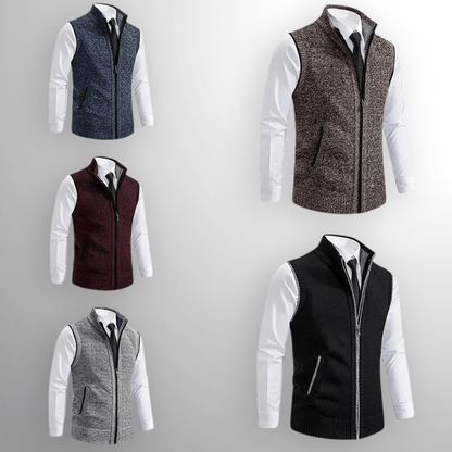 DONATO | GILET IN MAGLIA CON CERNIERA