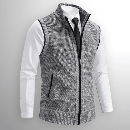 DONATO | GILET IN MAGLIA CON CERNIERA