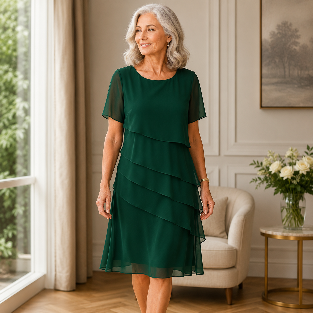 LINDA – Abito Elegante a Strati