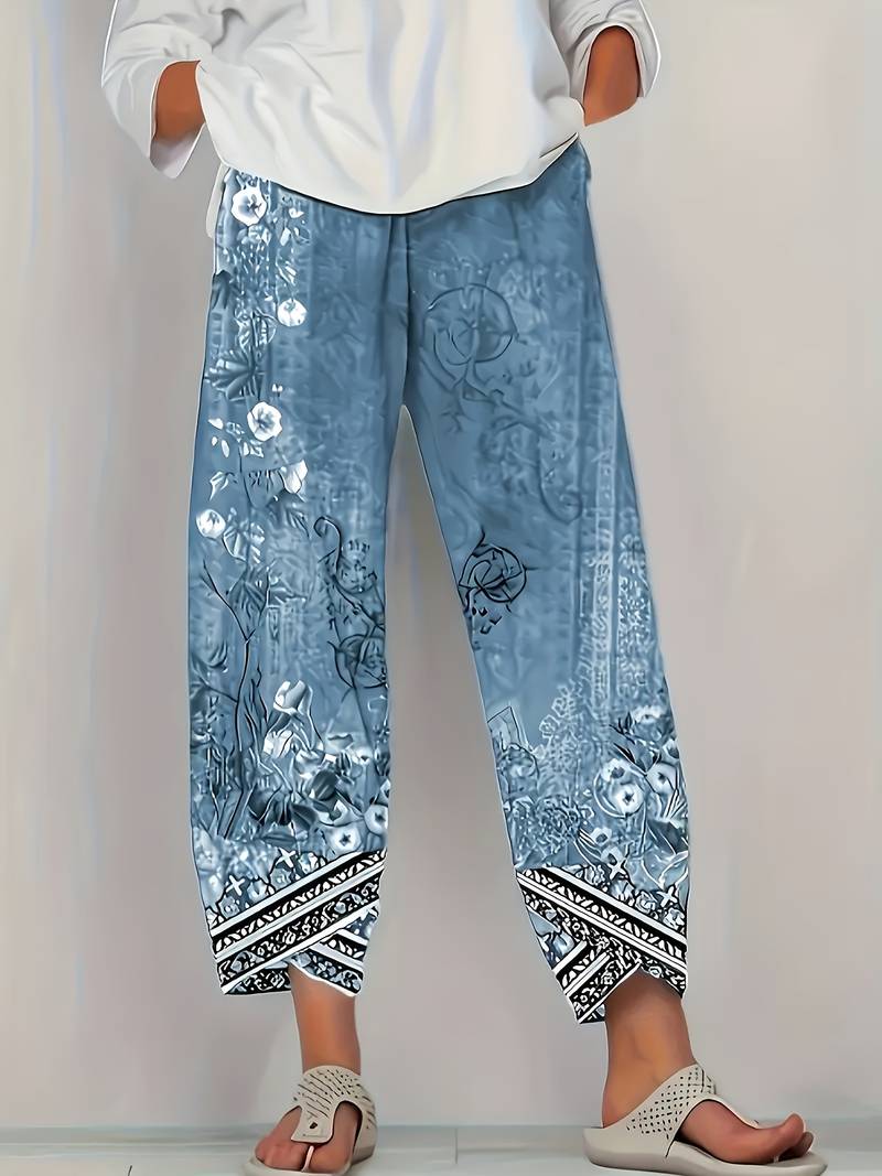 BRUNELLA – Pantaloni Capri Floreali