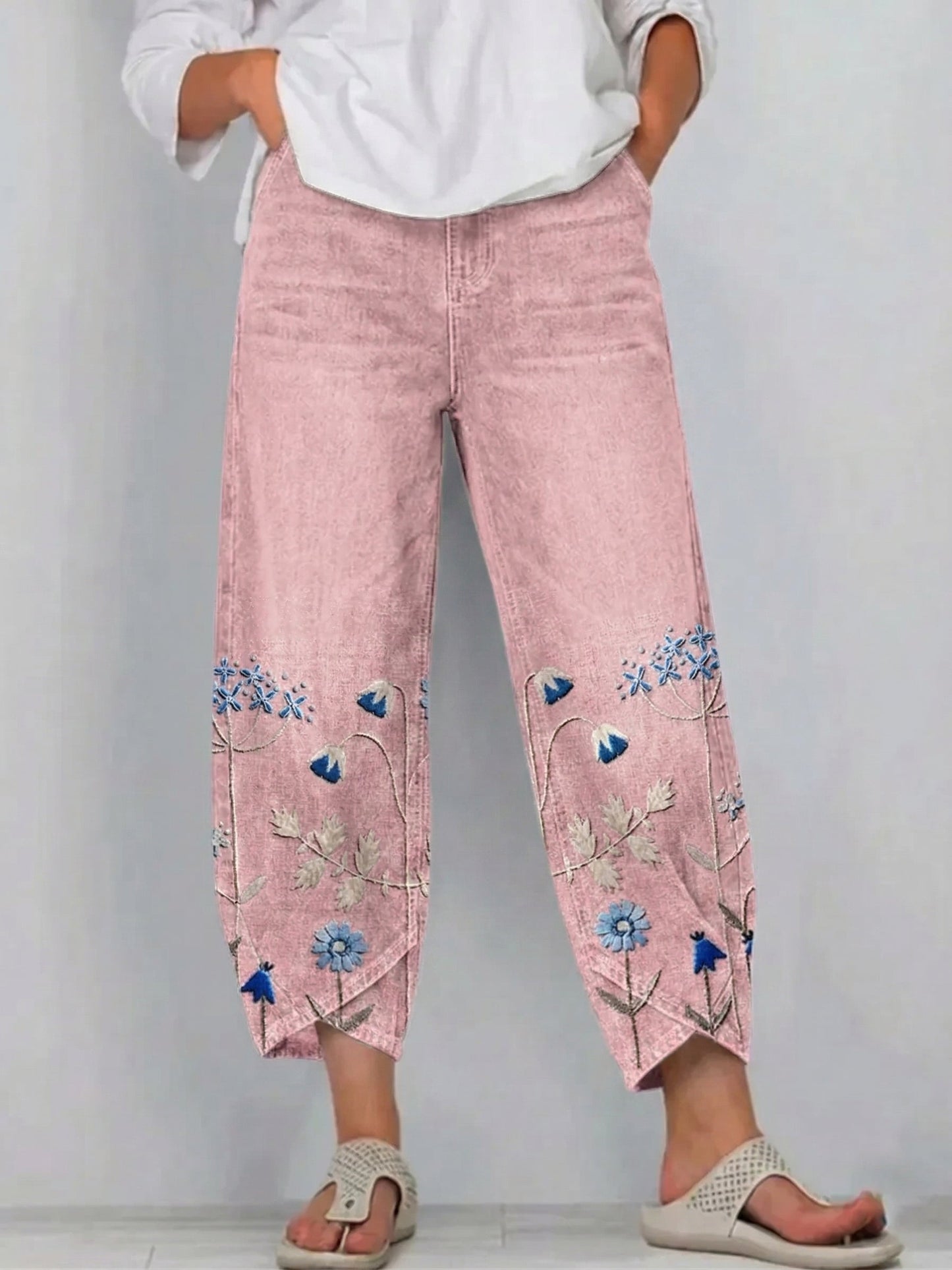 ELVIRA – Pantaloni Ricamati Eleganti