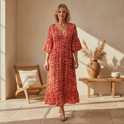 Lacey – Boho Printed Dress