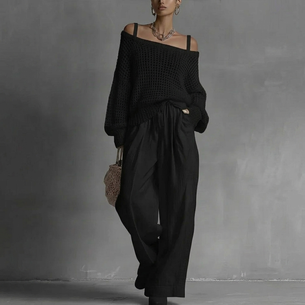 CLARIBEL – Completo Elegante Off-Shoulder