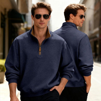 JACKSON - MEN'S TEXTURED ZIP SWEATER