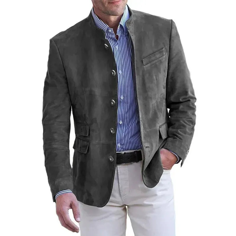ANDRÉ – Modern Stand Collar Blazer