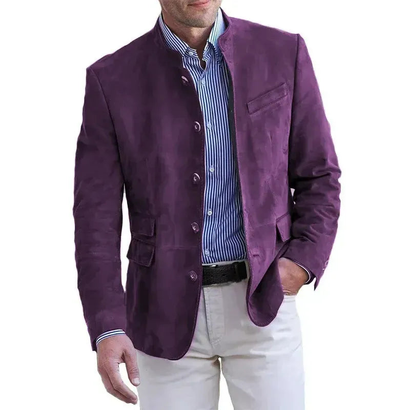 ANDRÉ – Modern Stand Collar Blazer