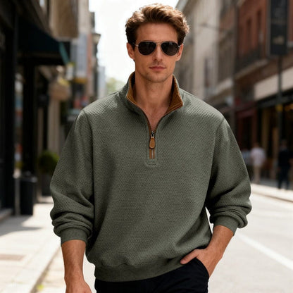 JACKSON - MEN'S TEXTURED ZIP SWEATER