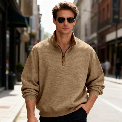JACKSON - MEN'S TEXTURED ZIP SWEATER