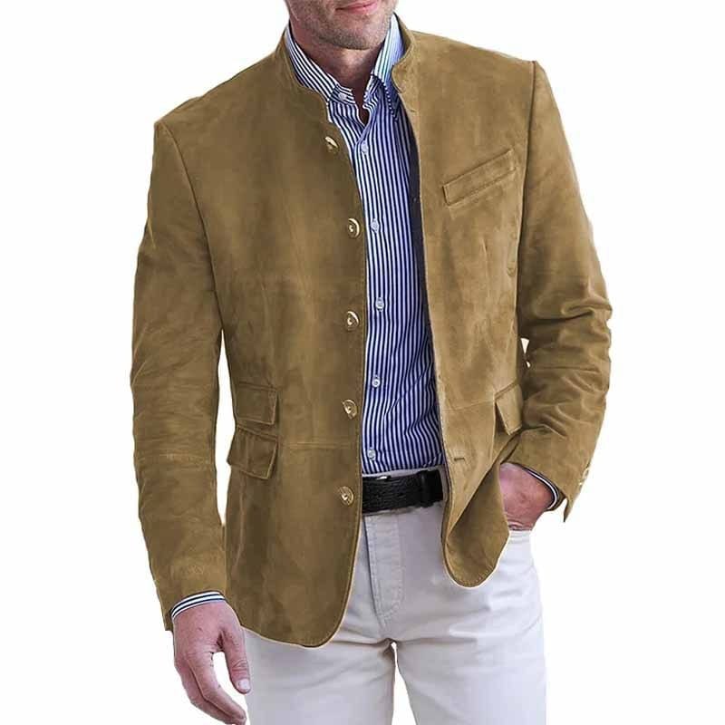 ANDRÉ – Modern Stand Collar Blazer