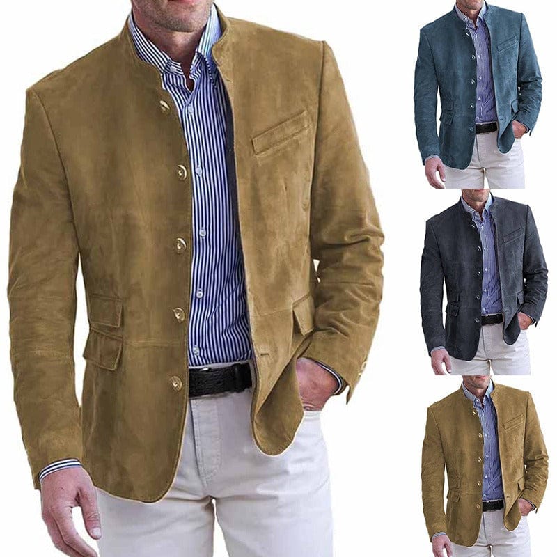 ANDRÉ – Modern Stand Collar Blazer