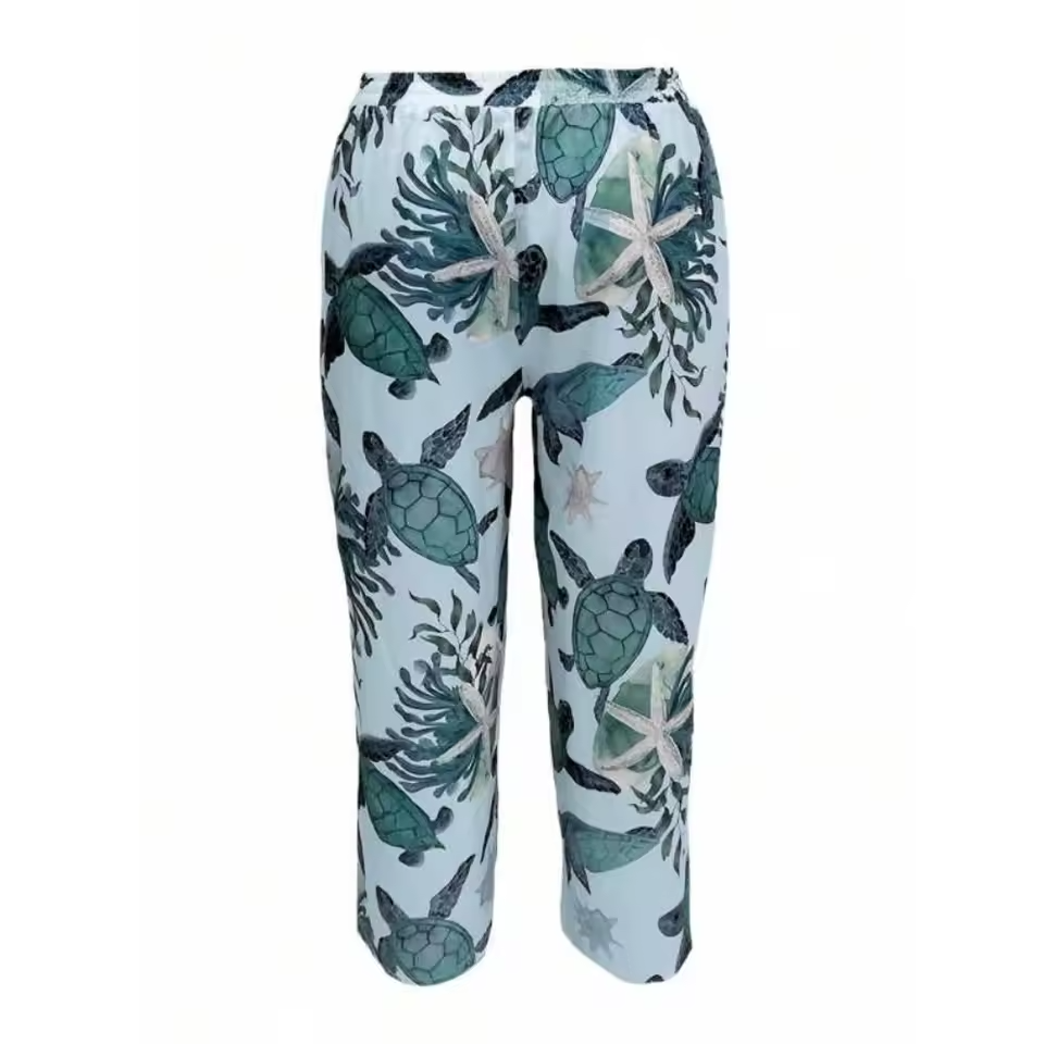 VIOLANTE – Pantaloni Stampati a Gamba Dritta