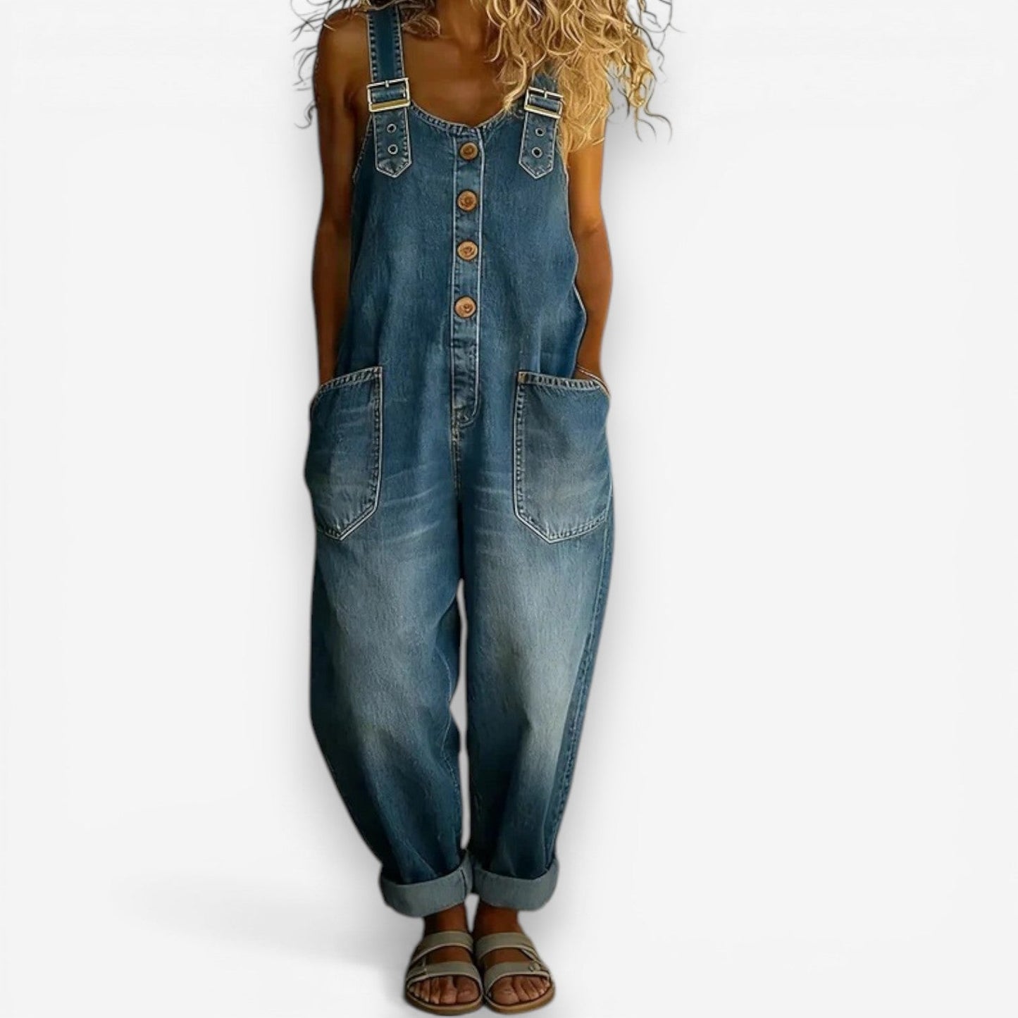 Casey™ Salopette ampia denim