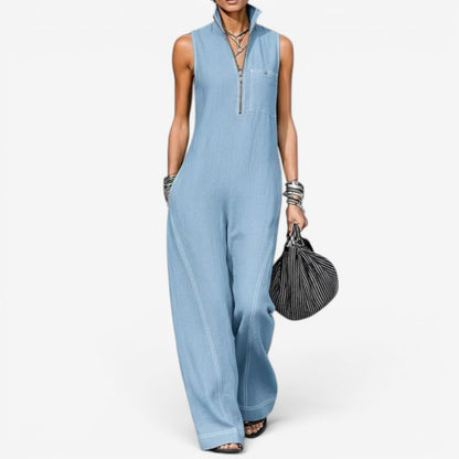 Tanya™ Jumpsuit senza maniche con zip