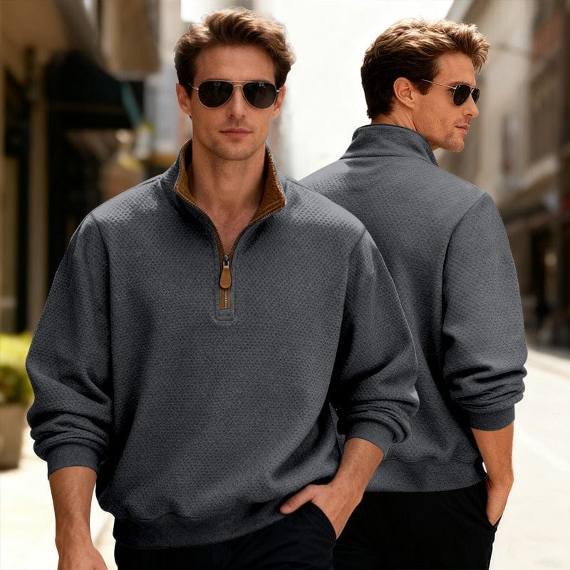 JACKSON - MEN'S TEXTURED ZIP SWEATER