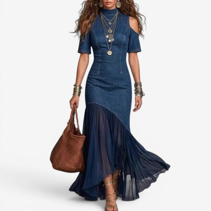 GIADA – Abito Denim & Chiffon