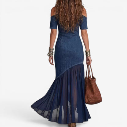 GIADA – Abito Denim & Chiffon