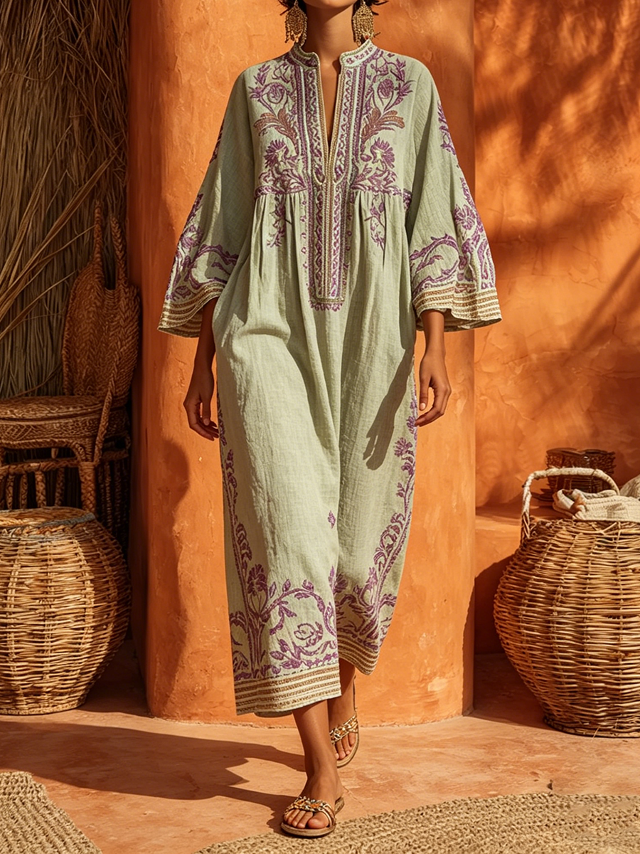 LUCIA – Abito Maxi Ricamato