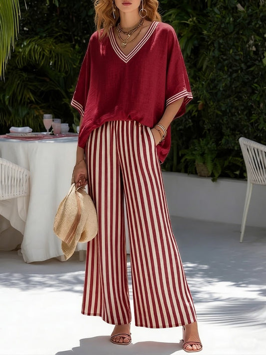 CE - Alira Striped Linen Duo Set