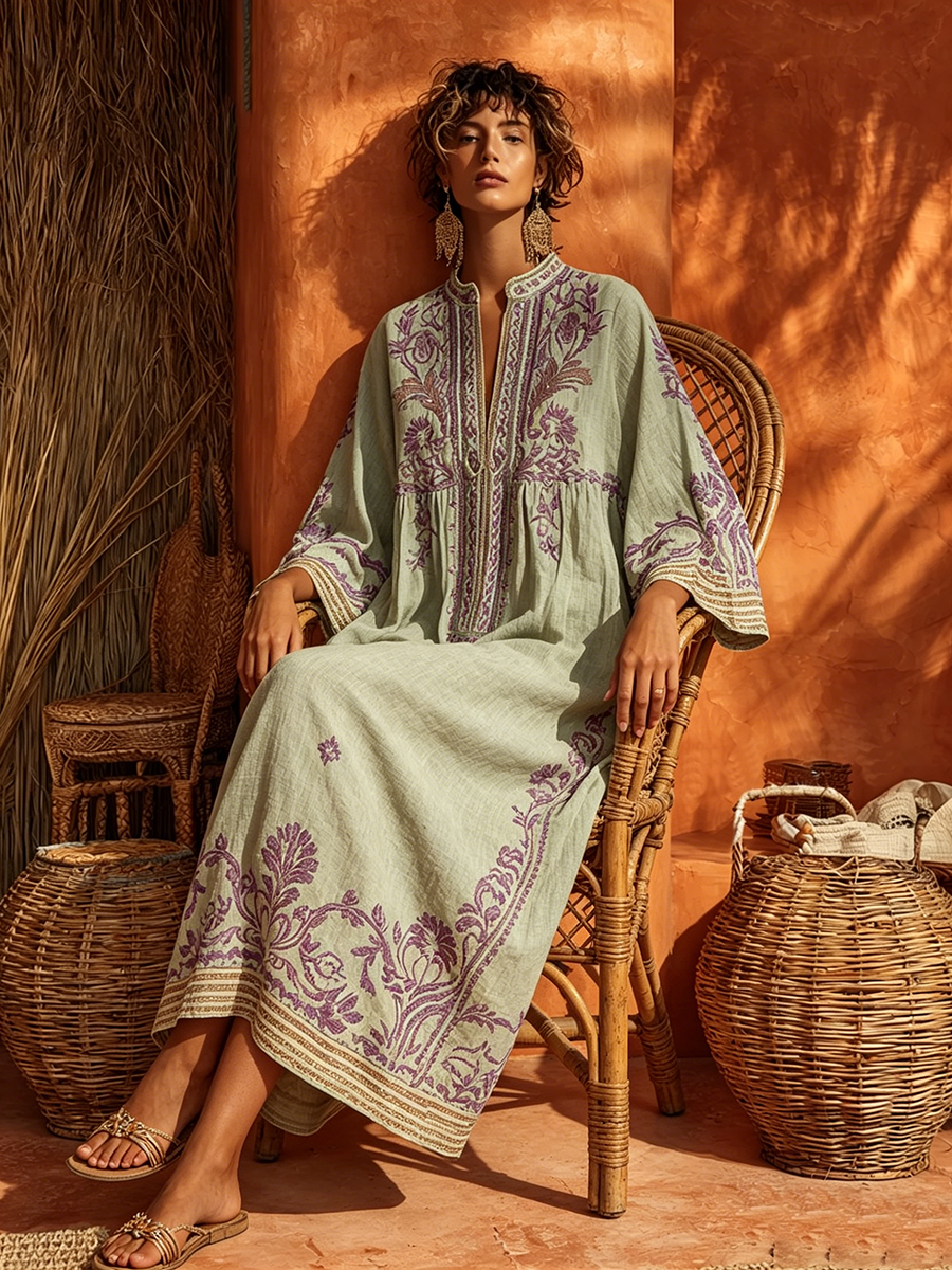 LUCIA – Abito Maxi Ricamato