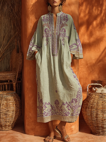 LUCIA – Abito Maxi Ricamato