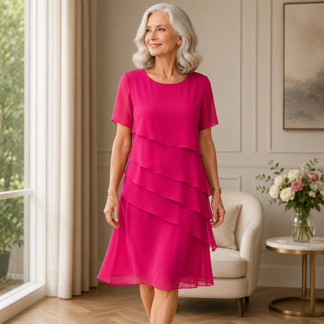 LINDA – Abito Elegante a Strati