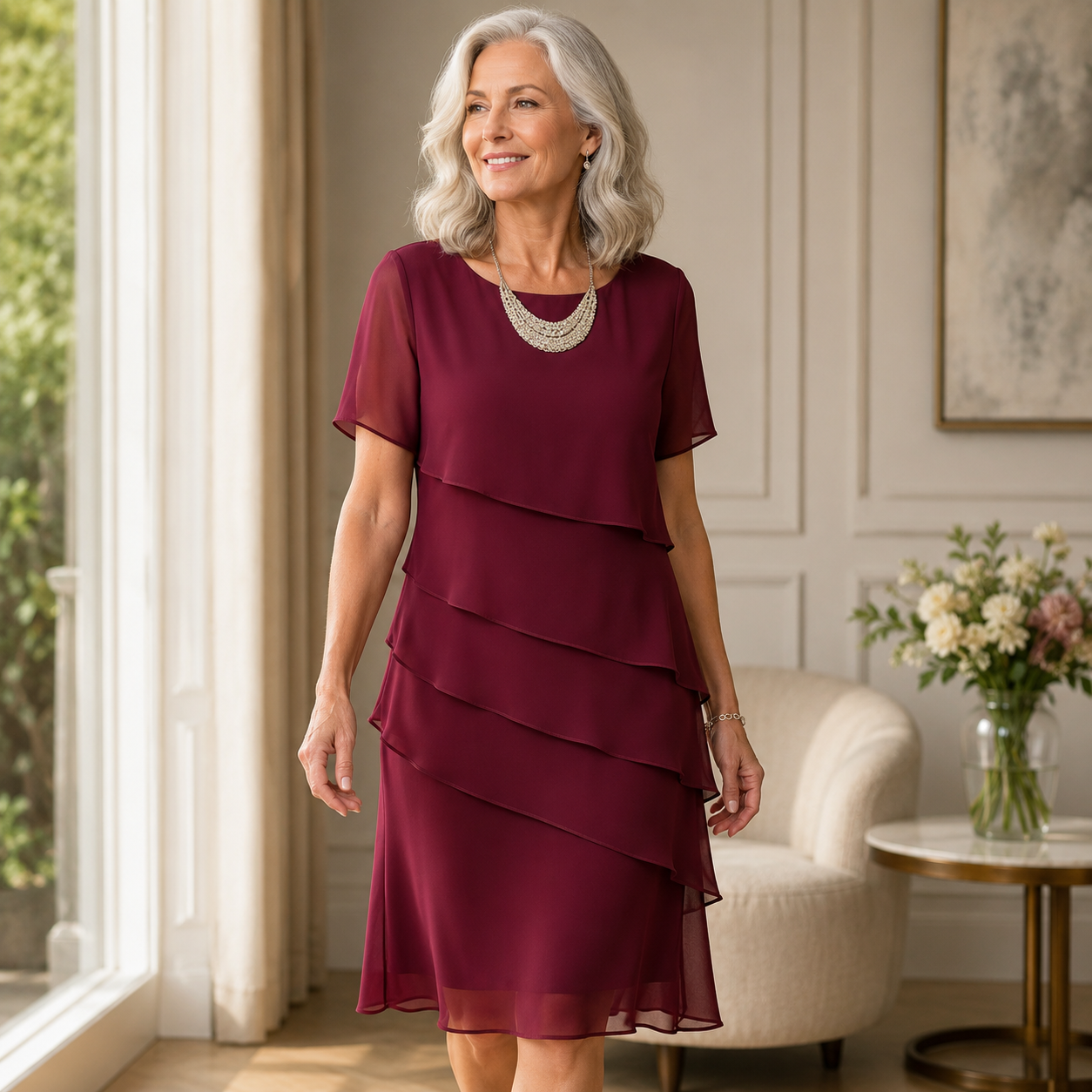 LINDA – Abito Elegante a Strati